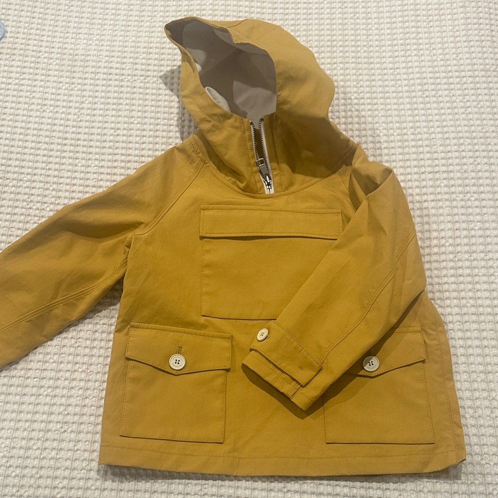 Burberry Kids Yellow Hooded Raincoat